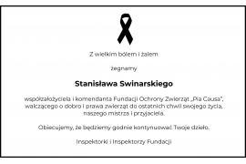 <b>Zmarł Stanisław Swinarski. KONDOLENCJE</b>